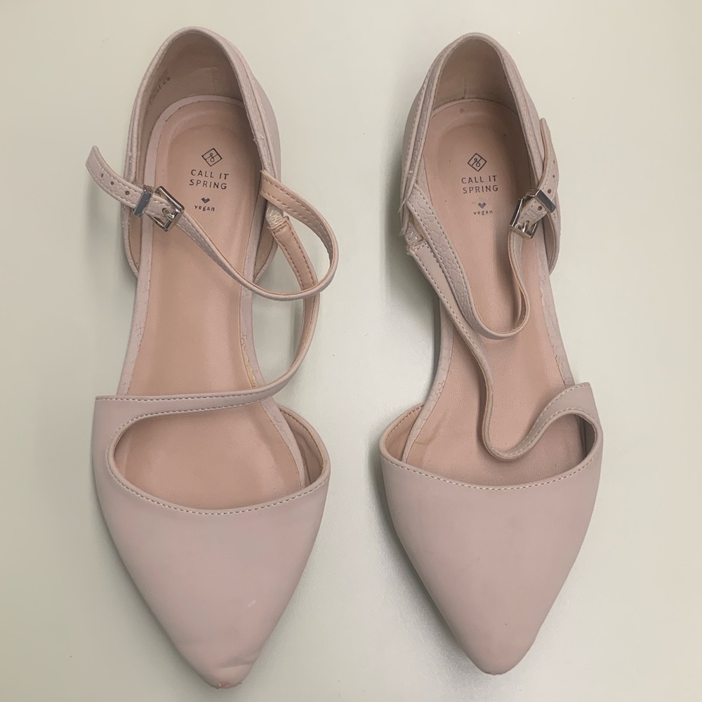 🍀4 for $25🍀 Call It Spring Women's Blush Flats with Ankle Strap - Picture 2 of 5